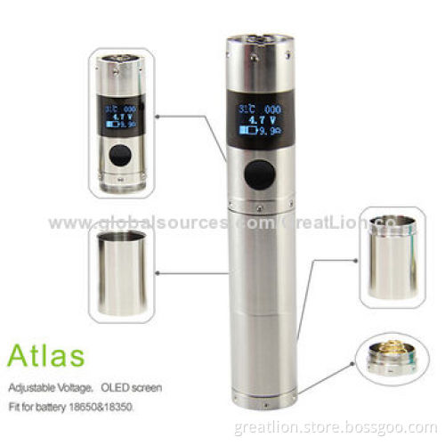 New Designed Hot Mechanical Atlas Mod with Big Capacity Huge Vapor, 125mm Length